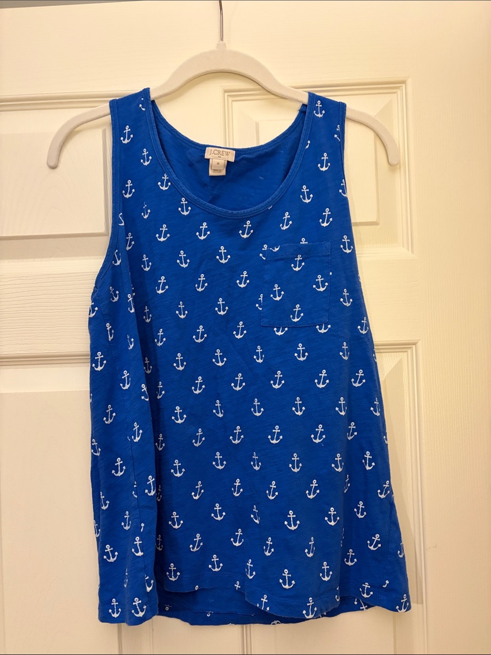 J. Crew Royal Blue Anchor Print Tank